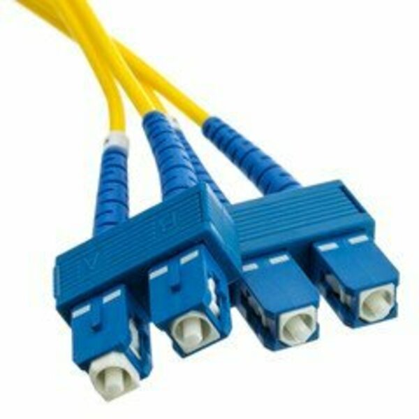 Swe-Tech 3C SC/UPC OS2 Duplex 2.0mm Fiber Optic Patch Cord, OFNR, Singlemode 9/125, 3 meter10 ft FWTSCSC-01203